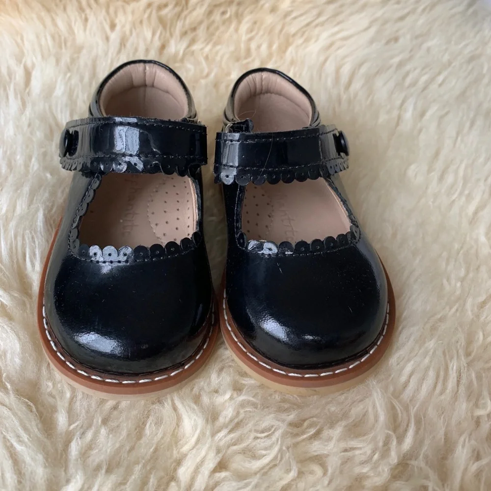 Elephantito Black Patent Mary Jane Dress Shoes for Kids